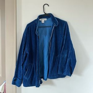 Caron Callahan Blue Corduroy Bomber